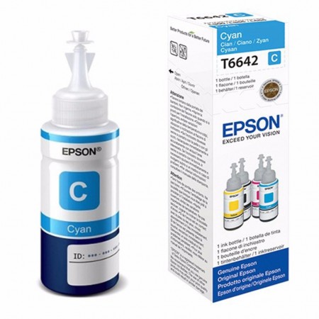 Tinta Epson T6642 Botella 70ml Cyan L300/L355/L555/ET2500/ET2550/ET4500/ET14001