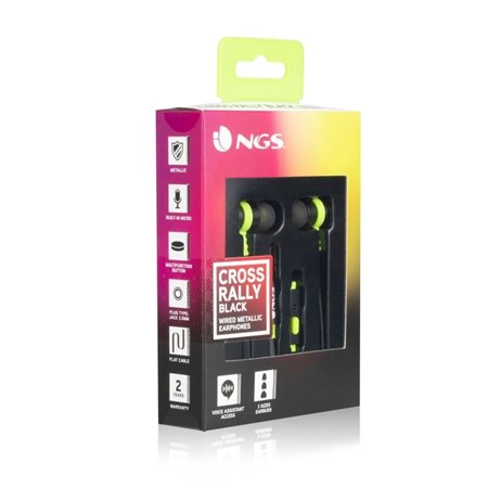 Auriculares NGS Metalicos Negro (CROSSRALLYBLACK)