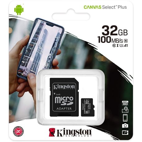 KINGSTON Micro SD HC Canvas 32Gb + Adap.(SDCS2/32GB)