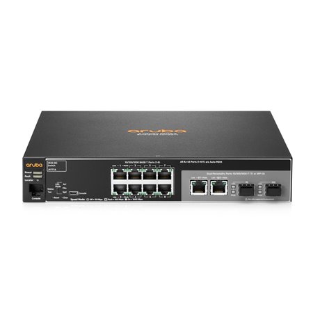 Switch HPE Aruba 2530 8G 2SFP rack gestionado (J9777A)