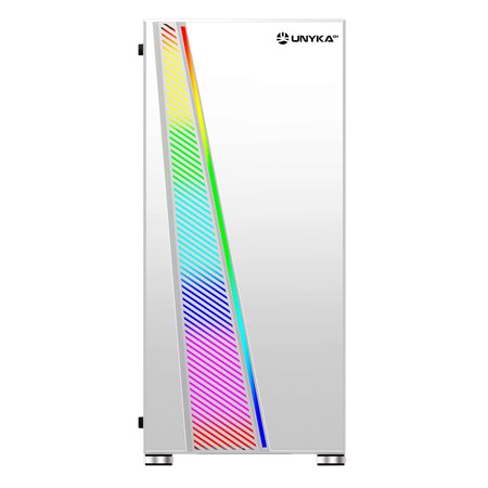 Caja UNYKA GLAYZE RGB ATX Gaminh 1Usb Blanco(511302)