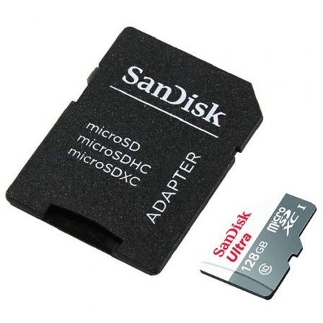 SANDISK Micro SDXC 128Gb+Adap. Clase10(SDSQUNR-128G-GN3