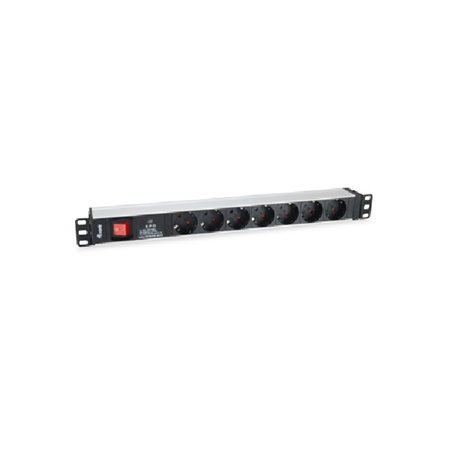 Regleta EQUIP Rack 19" 1U 7tomas interruptor (EQ333309)