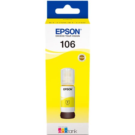 Tinta Epson EcoTank 106  70ml amarillo(C13T00R440)