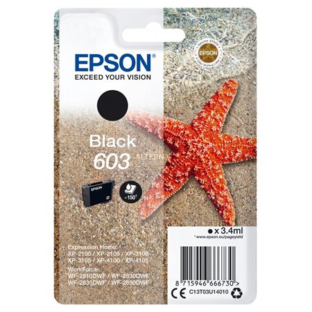 Tinta Epson 603 Negro Estrella (C13T03U14010)