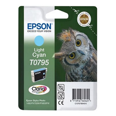 Tinta EPSON Cian Claro Lechuza T0795