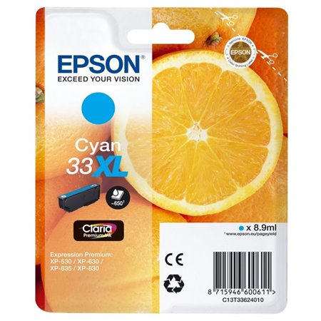 Tinta EPSON Cian 33XL Naranja T3362