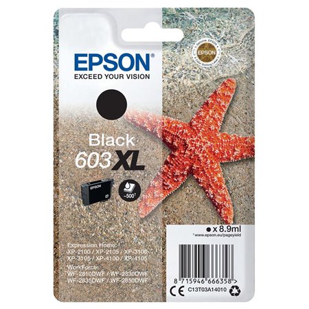 Tinta Epson 603XL Negro Estrella (C13T03A14010)