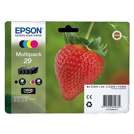 Tinta EPSON Pack4 29 Fresa T2986