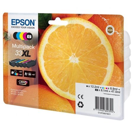 Tinta Epson 33XL T3357 Pack 5 Colores (C13T33574011)