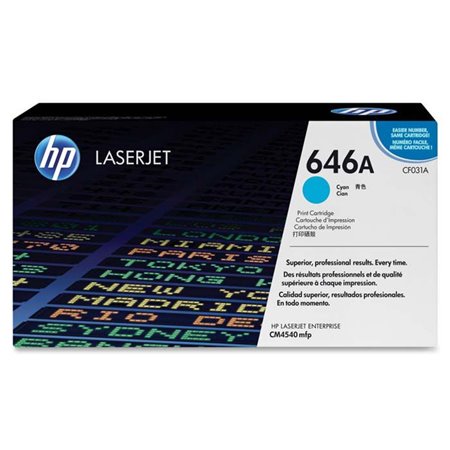 Toner HP LaserJet 646A Cian 12500 páginas (CF031A)