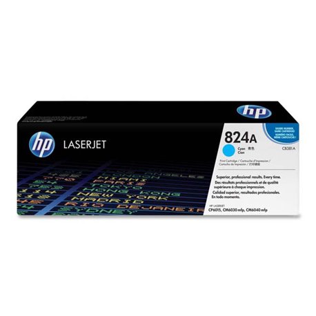 Toner HP LaserJet CM6030/6040 824A Cian (CB381A)