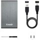 Caja HDD TOOQ 2.5" SATA Usb3 Gris (TQE-2527G)