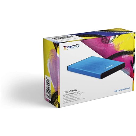 Caja HDD TOOQ 2.5" SATA USB3 Azul (TQE-2527BL)