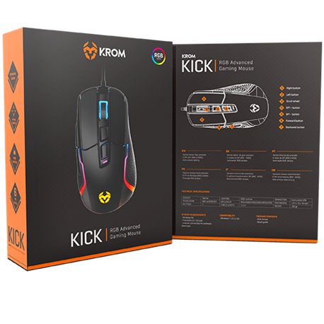 Raton Gaming KROM KICK RGB 6200dpi (NXKROMKICK)