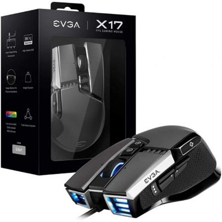 Ratón Gaming EVGA X17 16000dpi Gris (903-W1-17GR-K3)