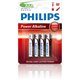Pilas PHILIPS AAA Alcalinas 1.5V Pack 4 (LR03P4B/10)