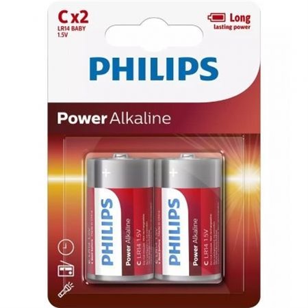 Pilas PHILIPS Alcalinas C 1.5V Pack 2 (LR14P2B/10)