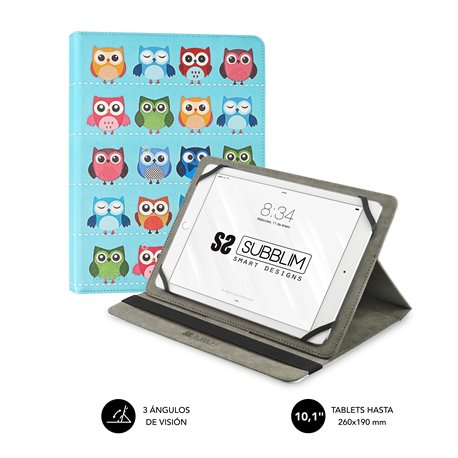 Funda SUBBLIM Trendy Owls 10.1" (CUT-4TC003)