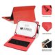 Funda con Teclado SUBBLIM 10.1" mUsb Usb-C Rojo(USB002)