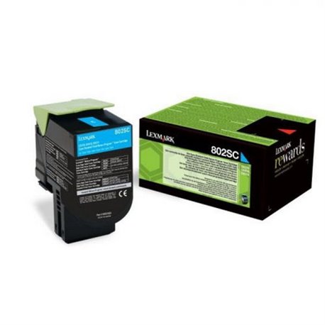 Toner LEXMARK 802SC Cian (80C2SC0)