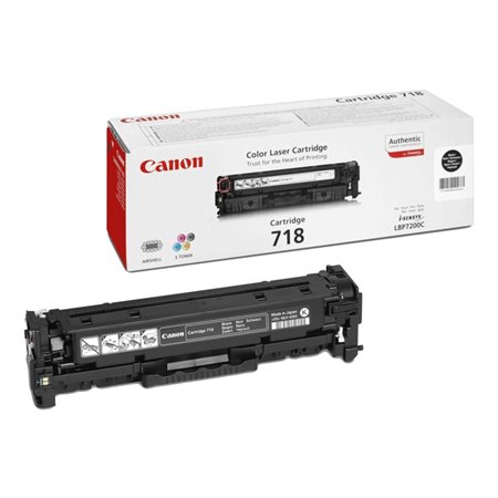 Toner Canon Laser 718BK Negro 3400 páginas (2662B002)