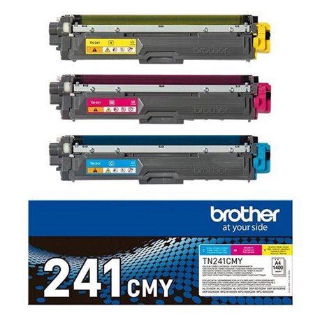 Toner BROTHER Pack Cian/Magenta/Amarillo (TN241CMY)