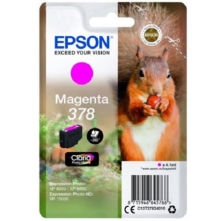 Tinta EPSON Magenta 378 Claria Photo (C13T37834010)