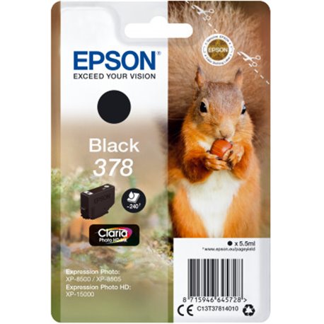 Tinta EPSON Negro 378 Claria Photo (C13T37814010)