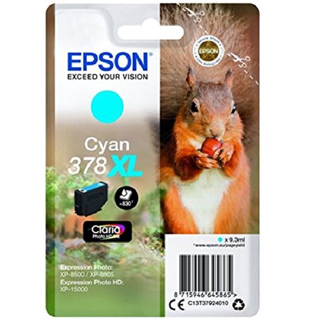 Tinta EPSON Cian 378XL Claria Photo (C13T37924010)