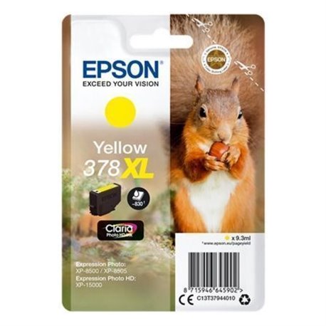 Tinta EPSON Amarillo 378XL Claria Photo (C13T37944010)