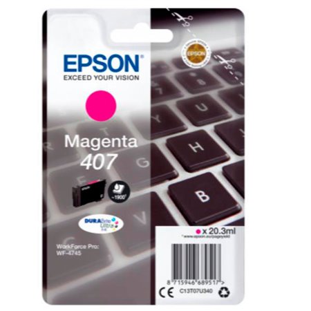 Tinta Epson 407 Magenta 38.1ml 1900 pág (C13T07U340)