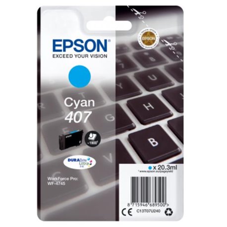 Tinta EPSON Cian 407 (C13T07U240)TECLADO