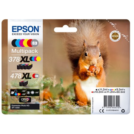 Pack EPSON 478XL 6Colores Claria Photo(C13T379D4010)