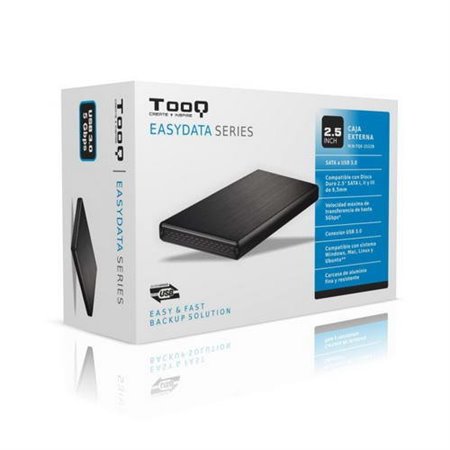 Caja HDD TOOQ 2.5" Sata USB 3.0 Negra (TQE-2522B)