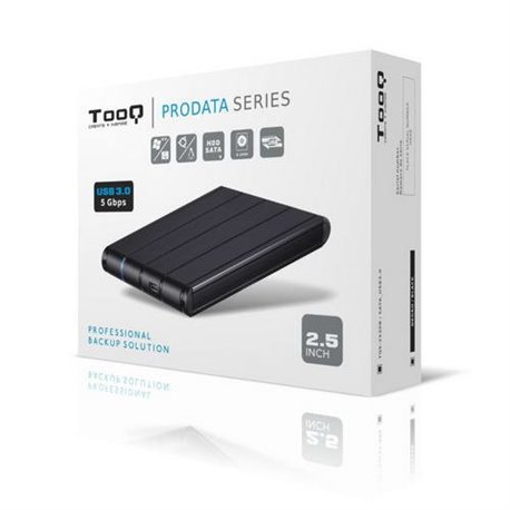 Caja HDD TOOQ 2.5" Sata USB 3.0 Negro (TQE-2530B)