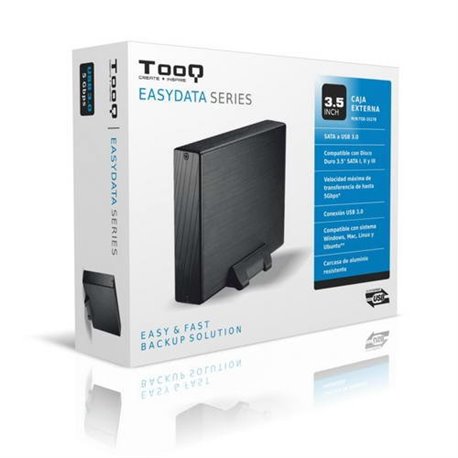 Caja HDD TOOQ 3.5" SATA USB3 Negro (TQE-3527B)