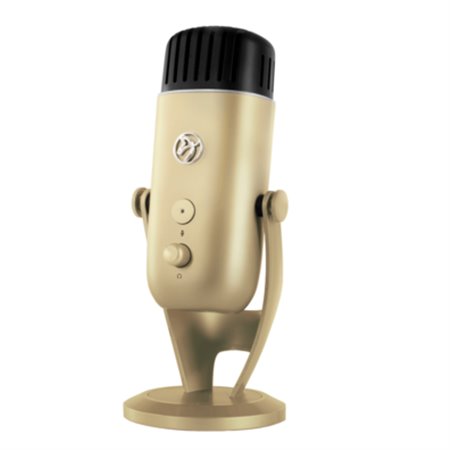 Micrófono de Sobremesa AROZZI USB Oro (COLONNA-GOLD)