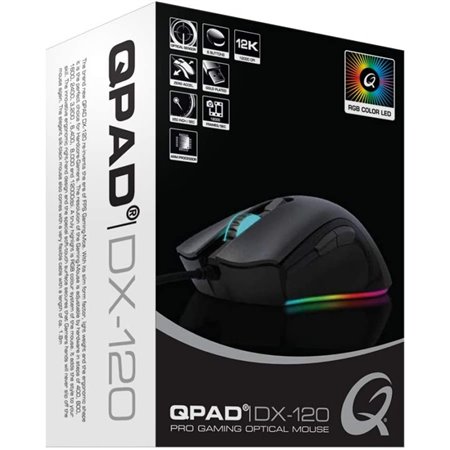 Ratón Gaming QPAD DX120 USB 12000dpi Negro (9JQ3Z88M03)