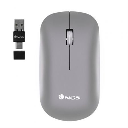 Raton NGS Wireless multidispositivo Gris (SNOOP-RB)
