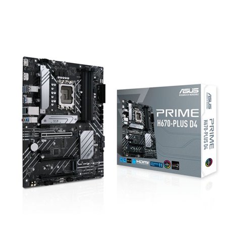 ASUS PRIME H670-PLUS D4: (1700) 4DDR4 DP HDMI RJ45 ATX