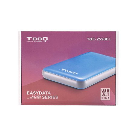 Caja TOOQ HDD 2.5" SATA USB 3.0/3.1 Azul (TQE-2528BL)