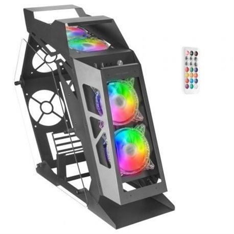 Semitorre Mars Gaming ARGB Sin/F mATX Negro (MC61)