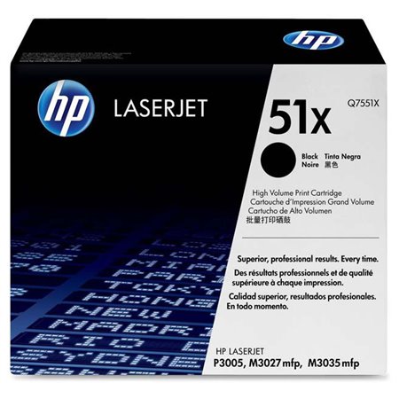 Toner HP LaserJet 51A Negro 6500 páginas (Q7551A)