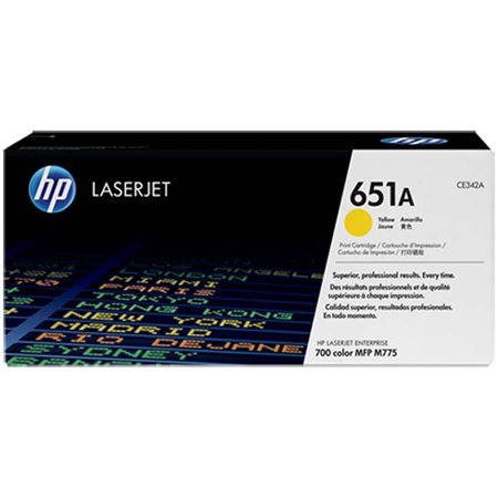 Toner HP LaserJet 651A Amarillo 16000 páginas (CE342A)