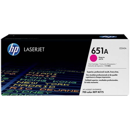 Toner HP LaserJet 651A Magenta 16000 páginas (CE343A)
