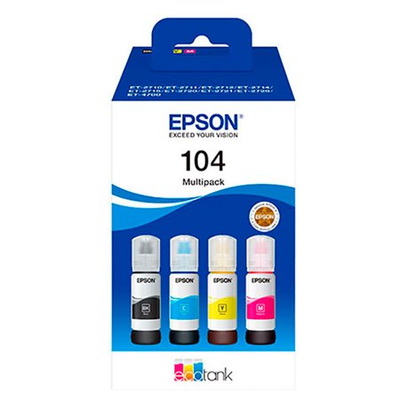 Multipack Epson EcoTank 104 Negro/Cian/Magenta/Amarillo