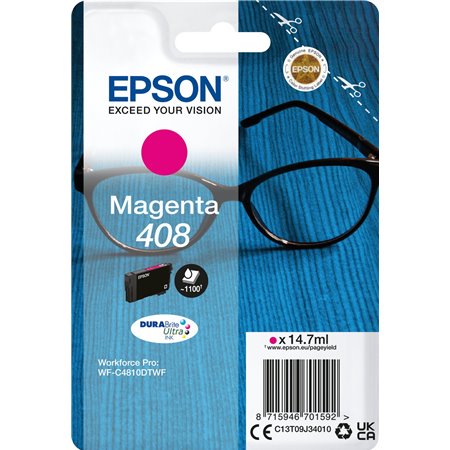 Tinta Epson 408 Magenta 14.7ml 1100 pág (C13T09J34010)