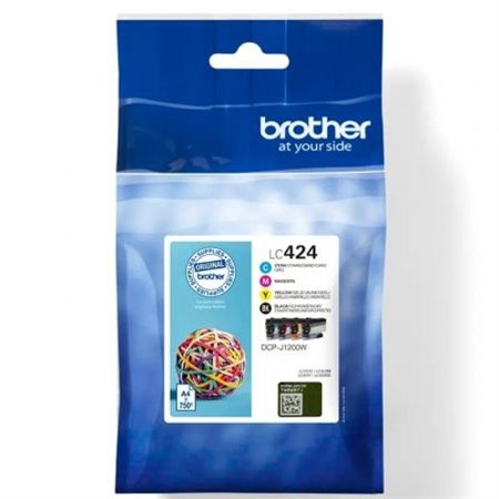 Tinta BROTHER Pack Negro/Tricolor (LC424VAL)