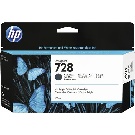 Tinta HP Nº 728 Negro Mate (3WX25A)